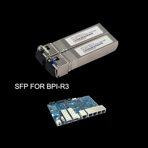 youyeetoo BPI-R3 Single Board Computer SFP+ 2.5G BX10 Module - 10KM, Fast 2.5Gbps, LC Connector (A Set) in Saudi Arabia