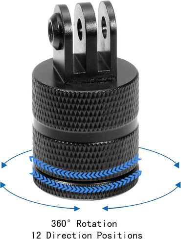Niewalda Aluminum Bike/Motor Handlebar Mount for GoPro and Action Cameras | 360° Rotary Motorcycle Clamp Holder for AKASO Campark, Professional Cycling Bracket for Vlogging in Saudi Arabia