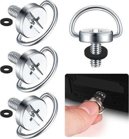 4 Pcs M4 Camera Tripod Mounting Screws, D-Ring Stainless Steel Camera Fixing Screws, Compatible with DJI RC and Mini 3 Pro Remote Controller, Camera Tripod Monopod Quick Release Plate in Kuwait