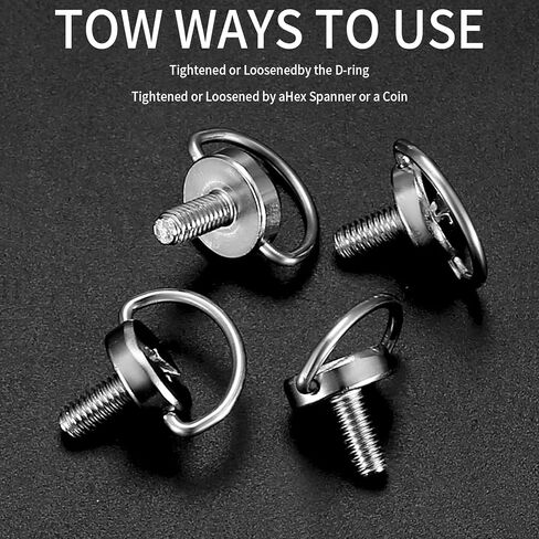 4 Pcs M4 Camera Tripod Mounting Screws, D-Ring Stainless Steel Camera Fixing Screws, Compatible with DJI RC and Mini 3 Pro Remote Controller, Camera Tripod Monopod Quick Release Plate in Kuwait