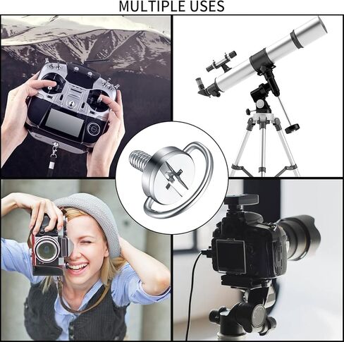 4 Pcs M4 Camera Tripod Mounting Screws, D-Ring Stainless Steel Camera Fixing Screws, Compatible with DJI RC and Mini 3 Pro Remote Controller, Camera Tripod Monopod Quick Release Plate in Kuwait