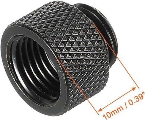 MECCANIXITY Male to Female Extender Fitting Black G1/4 x 15mm for Water Cooling System Pack of 2 in Kuwait