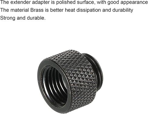 MECCANIXITY Male to Female Extender Fitting Black G1/4 x 15mm for Water Cooling System Pack of 2 in Kuwait