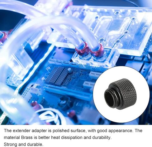 MECCANIXITY Male to Female Extender Fitting Black G1/4 x 15mm for Water Cooling System Pack of 2 in Kuwait