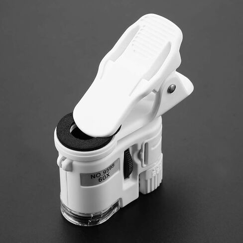عدسة مكبرة 9595 وات 60 مرة LED بالأشعة فوق البنفسجية، مشبك صغير للهاتف المحمول، مجهر للهاتف الخلوي، مجاهر رقمية، ما تحصل عليه سوف تحصل على 1 MICR صغير in Kuwait