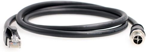 HangTon Ethernet M12 8-Pin X Code إلى كابل شبكة RJ45 Cat 6A لـ Cognex in-Sight Basler مستشعر الكاميرا الصناعية التحكم الآلي في الماكينة 9.84 قدم in Kuwait