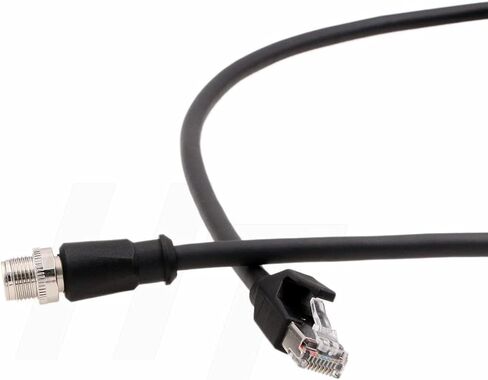 HangTon Ethernet M12 8-Pin X Code إلى كابل شبكة RJ45 Cat 6A لـ Cognex in-Sight Basler مستشعر الكاميرا الصناعية التحكم الآلي في الماكينة 9.84 قدم in Kuwait