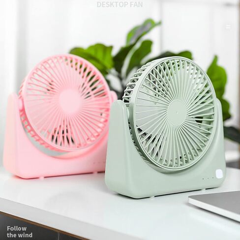 VBESTLIFE Portable Desk Fan, Quiet 30dB Small USB Desk Fan for Home Travel (Pink) in Saudi Arabia