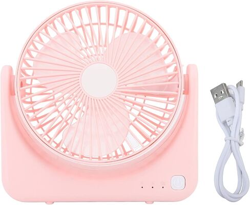 VBESTLIFE Portable Desk Fan, Quiet 30dB Small USB Desk Fan for Home Travel (Pink) in Saudi Arabia