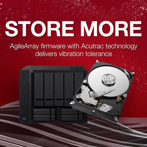 سيجيت قرص صلب داخلي 1TB NAS من ايرون وولف - 3.5 انش ساتا 6 جيجابت/ثانية 5900 دورة في الدقيقة ذاكرة تخزين مؤقت 64 ميجابايت للتخزين المرفق بشبكة ريد - تغليف خالٍ من الاحباط (ST1000VN002) 16TB in Kuwait