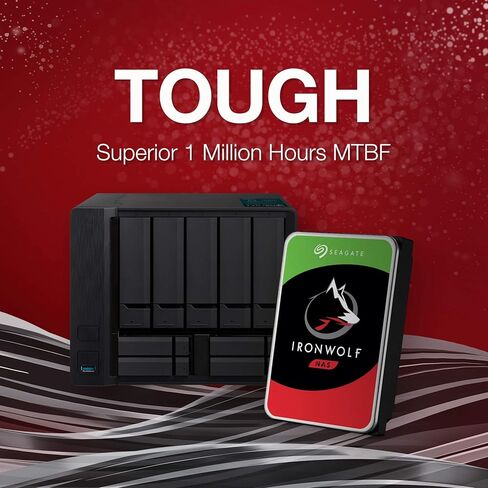 سيجيت قرص صلب داخلي 1TB NAS من ايرون وولف - 3.5 انش ساتا 6 جيجابت/ثانية 5900 دورة في الدقيقة ذاكرة تخزين مؤقت 64 ميجابايت للتخزين المرفق بشبكة ريد - تغليف خالٍ من الاحباط (ST1000VN002) 16TB in Kuwait