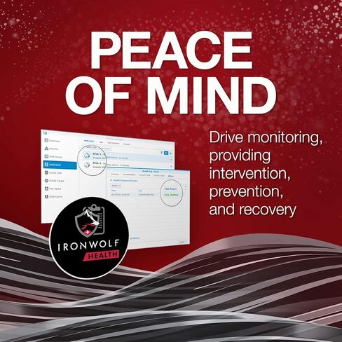 سيجيت قرص صلب داخلي 1TB NAS من ايرون وولف - 3.5 انش ساتا 6 جيجابت/ثانية 5900 دورة في الدقيقة ذاكرة تخزين مؤقت 64 ميجابايت للتخزين المرفق بشبكة ريد - تغليف خالٍ من الاحباط (ST1000VN002) 16TB in Kuwait