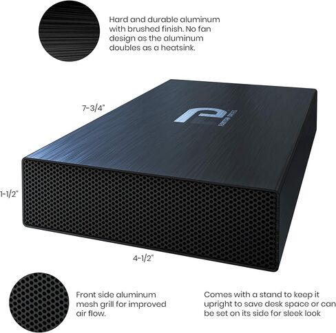 محرك الاقراص الصلبة فانتوم درايفز بسعة 1 تيرا بايت جي فورس 3 يو اس بي 3.0/eSATA (GF3B1000EU), اسود 2TB in Kuwait