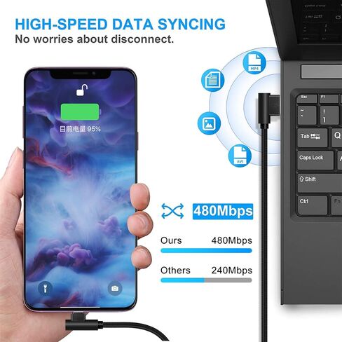 كابل iPhone Lightning بطول 6 أقدام، [معتمد من MFi] كابل شحن سريع بزاوية يمنى 90 درجة إضافية 6 أقدام/3 عبوات كابل شاحن iPhone مضفر من النايلون لهواتف iPhone 12/11/Xs Max/XS/XR/X، 8 7 6 6S 6 Plus، iPad، iPod in Kuwait