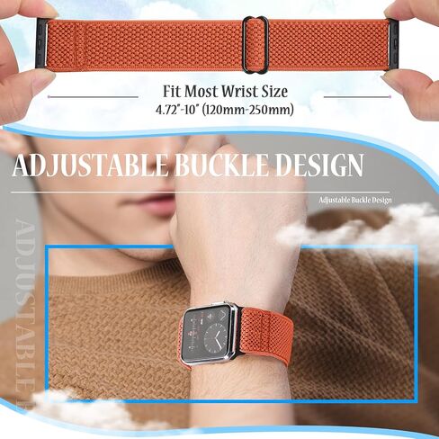 Tiptops 10 PACK Elastic Watch Band Compatible with Apple Watch 38mm 40mm 41mm 42mm 44mm 45mm 46mm 49mm , Adjustable Length, Stretch Nylon Sports Watch Strap, Compatible with iWatch Ultra 2 Series 10/9/8/7/SE/6/5/4/3/2/1/SE for Men Women in Saudi Arabia