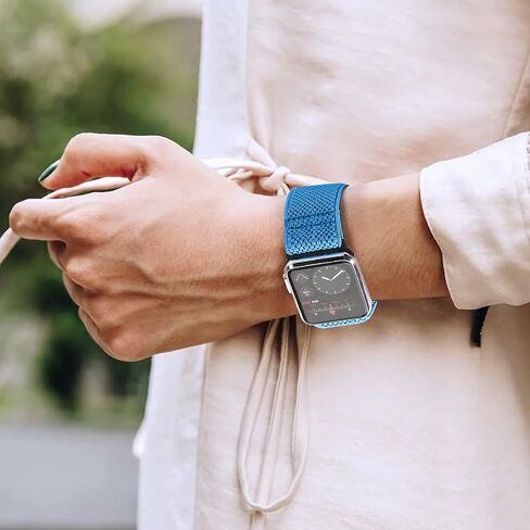 Tiptops 10 PACK Elastic Watch Band Compatible with Apple Watch 38mm 40mm 41mm 42mm 44mm 45mm 46mm 49mm , Adjustable Length, Stretch Nylon Sports Watch Strap, Compatible with iWatch Ultra 2 Series 10/9/8/7/SE/6/5/4/3/2/1/SE for Men Women in Saudi Arabia