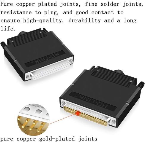 ANMBEST 2PCS Thinner DB37 Solderless RS232 D-SUB Serial to 37-pin Port Terminal Male Adapter Connector Breakout Board with Case Long Bolts Tail Pipe in Saudi Arabia