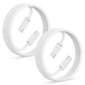 Quinyew 10FT USB C to USB C Cable, USB C Charger Cable, Apple USB C Cable, 60W USBC Type C Fast Charging Cable Compatible with for Apple iPhone 15 Pro Max, ipad Pro 12.9 Air Mini MacBook Air, White
