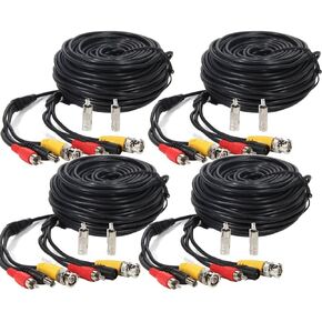 4 Pack 10ft CCTV Security Surveillance Camera Video Power Cable Pre-Made All-in-One BNC RCA Cable in Kuwait