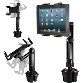 ChargerCity Xtreme Tablet Drinks Beverage Cup Holder Mount w/10inch Long Arm & 360º Swivel Adjust for All 7"-12" Screen Tablet Like Apple iPad PRO Air Mini Samsung Galaxy Tab Surface Pro/Book in Saudi Arabia