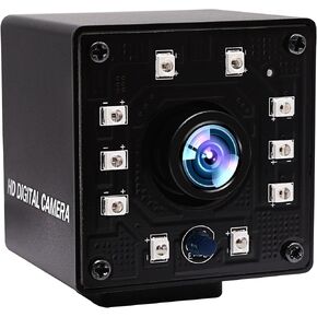 كاميرا ALPCAM USB للرؤية الليلية وكاميرا ويب USB بالأشعة تحت الحمراء ومعدل إطارات عالي 100 إطار في الثانية كاميرا ويب 2 ميجابكسل عالية الدقة 1080 بكسل مع كاميرا ويب بعدسة 3.6 مم، كاميرا ويب التوصيل والتشغيل لمراقبة منزل الطفل in Kuwait