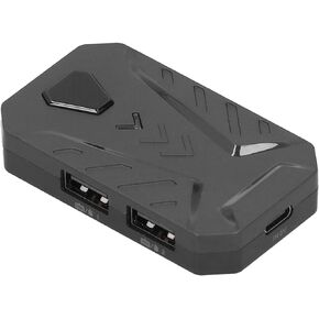 محول ماوس لوحة مفاتيح الألعاب Heayzoki، USB 2.0 محول محول ماوس لوحة مفاتيح الألعاب المحمولة، بلوتوث 4.0، مع حامل قابل للتعديل، لنظام Android/iOS (أسود) in Kuwait