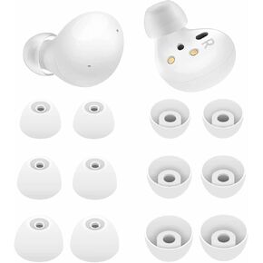 6 أزواج من سماعات الأذن السيليكون Galaxy Buds 2، مقاس S/M/L، 3 مقاسات من المطاط الناعم، أطراف أذن مرنة تناسب الحافظة المتوافقة مع Samsung Galaxy Buds 2 / Galaxy Buds Plus - أسود in Kuwait