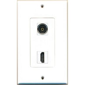 RiteAV - 1 Toslink Digital Audio Port and 1 HDMI Port Wall Plate Decorative W. in Saudi Arabia