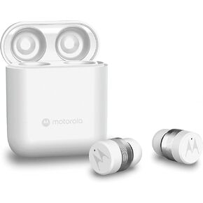 Motorola Moto Buds 120 - سماعات أذن بلوتوث لاسلكية حقيقية مع ميكروفون وحقيبة شحن مدمجة - مقاومة للماء IPX5، تحكم صوتي وذكي باللمس، خفيفة الوزن ومريحة، صوت واضح - أسود in Kuwait