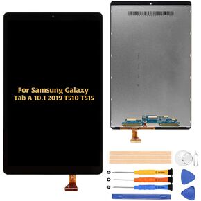 A-MIND لهاتف Samsung Galaxy Tab A 10.1 T510 T515 2019 SM-T510 SM-T515 شاشة LCD تعمل باللمس استبدال مجموعة التحويل الرقمي، اللوحة الأمامية وإصلاح شاشة LCD، مع مجموعة أدوات (أسود) in Saudi Arabia