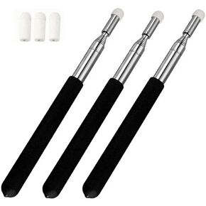 مؤشر مدرس تلسكوبي 3 قطع، مؤشر يدوي قابل للتمدد، مؤشر قابل للسحب تلسكوبي قابل للتمدد، مؤشر سبورة بيضاء وحبل للمعلمين ومعرض المدرب، يمتد إلى 99 سم in Kuwait