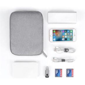 حقيبة تنظيم الإلكترونيات، حافظة EVA واقية مقاومة للصدمات، حقيبة بنك السفر، منظم سلك السفر، حقيبة منظم كابلات محمولة للتكنولوجيا لمحركات الأقراص الصلبة، والكابلات، والشاحن، والهاتف، وUSB، وبطاقة SD in Kuwait