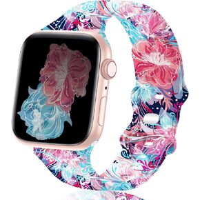 Compatible Apple Watch Bands, Silicone for iWatch Series 6 5 4 SE 3 2, 38mm 40mm 41mm 42mm 44mm 45mm Girls Women in Saudi Arabia