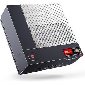 PELADN HA-2 Mini PC, AMD Ryzen 7 5800U (8C/16T up to 4.4Ghz), 16GB DDR4, 512GB NVME SSD, Win 11 Pro, 4K@60Hz HDMI, WiFi 5, Dual LAN Bluetooth 4.2, Compact Desktop Computers. in Kuwait