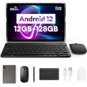 تابلت Headwolf Android 12 2 في 1 10 بوصة مع لوحة مفاتيح، 12 جيجابايت + 128 جيجابايت ثماني النواة أندرويد مع قلم ماوس، بطارية 7700 مللي أمبير، كاميرا 16 ميجابكسل، واي فاي، بلوتوث 5.0، نظام تحديد المواقع (أزرق) in Kuwait