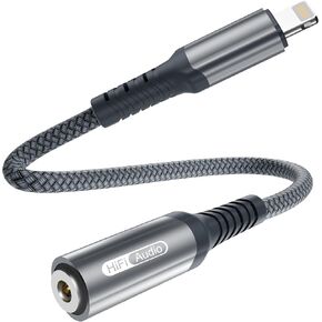 محول مقبس سماعة الرأس Basesailor iPhone Lightning إلى 3.5 مم، محول صوت Apple مضفر من النايلون المعتمد من MFI إلى Aux Dongle لهاتف iPhone 14 13 12 11 Plus Pro Max SE Xs Xr X 8 7، iPad 8th 9 الجيل التاسع in Kuwait