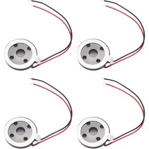 DMiotech 4 Pack 1W 8 Ohm 15mm Diameter Mini DIY Magnetic Speaker Internal Replacement Loudspeaker with Wire for Mobile Phone Black in Saudi Arabia