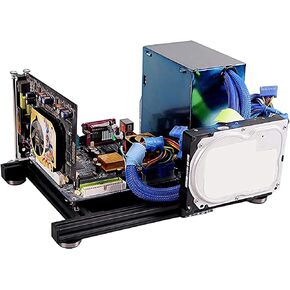 ITX اللوحة الأم PC حالة الكمبيوتر، Mini ITX الإطار الهواء الطلق الكمبيوتر Overclock حالة الكمبيوتر اللوحات الأم اختبار مقاعد البدلاء، الألومنيوم وزارة الدفاع قاعدة اختبار اللوحة الأم دعم ATX الطاقة in Kuwait