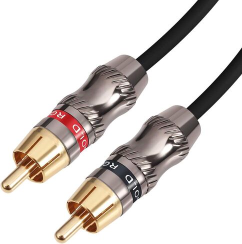 Devinal RCA to 1/8 Female Y Cable, Female 3.5mm to Dual RCA/Phono Male Stereo Splitter Cord, Mini Jack Female to 2RCA Male Audio Breakout Adapter 12 inch 30cm in Saudi Arabia