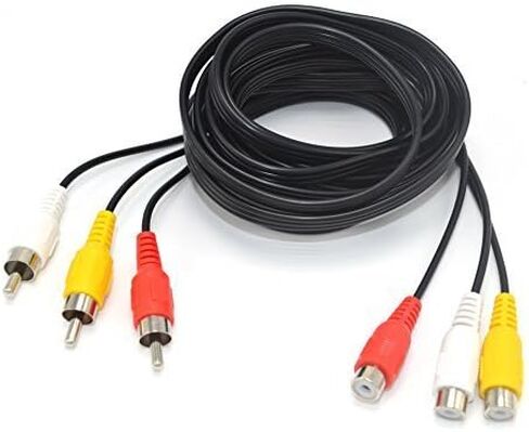 10FT RCA Audio/Video Composite Cable DVD/VCR/SAT Yellow/White/red connectors 3 Male to 3 Male in Kuwait