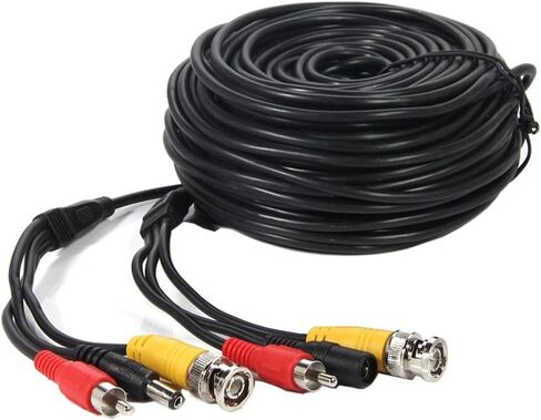 4 Pack 10ft CCTV Security Surveillance Camera Video Power Cable Pre-Made All-in-One BNC RCA Cable in Kuwait