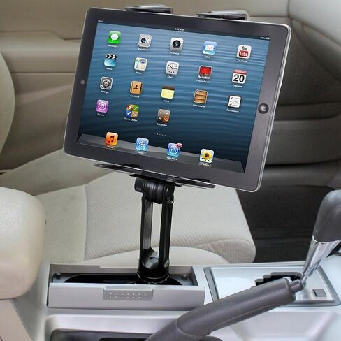 ChargerCity Xtreme Tablet Drinks Beverage Cup Holder Mount w/10inch Long Arm & 360º Swivel Adjust for All 7"-12" Screen Tablet Like Apple iPad PRO Air Mini Samsung Galaxy Tab Surface Pro/Book in Saudi Arabia