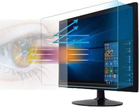 واقي شاشة JiSiTeCai Superior مضاد للضوء الأزرق ومضاد للوهج (عبوتان) للشاشات مقاس 24 بوصة مع نسبة عرض إلى ارتفاع تبلغ 16:9. سهل التنصيب in Kuwait