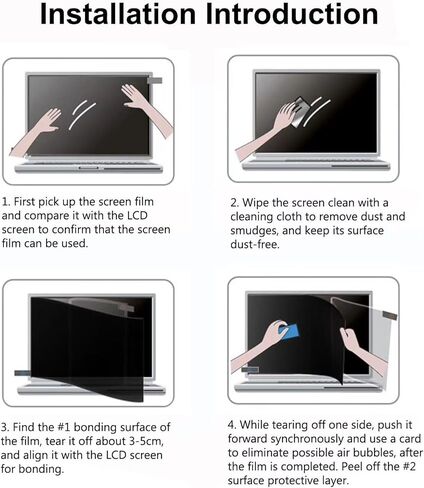 واقي شاشة JiSiTeCai Superior مضاد للضوء الأزرق ومضاد للوهج (عبوتان) للشاشات مقاس 24 بوصة مع نسبة عرض إلى ارتفاع تبلغ 16:9. سهل التنصيب in Kuwait