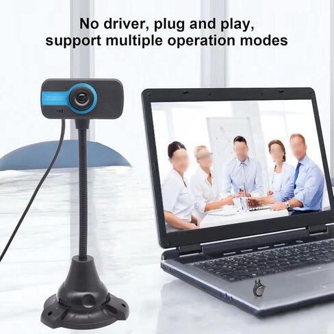 كاميرا ويب Dpofirs HD مع ميكروفون، كاميرا ويب USB 640x480 DPI مع حامل معقوفة، تركيز يدوي، مستشعر CMOS، كاميرا كمبيوتر USB عريضة للمكالمات، مؤتمرات الفيديو، البث المباشر in Kuwait