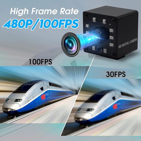 كاميرا ALPCAM USB للرؤية الليلية وكاميرا ويب USB بالأشعة تحت الحمراء ومعدل إطارات عالي 100 إطار في الثانية كاميرا ويب 2 ميجابكسل عالية الدقة 1080 بكسل مع كاميرا ويب بعدسة 3.6 مم، كاميرا ويب التوصيل والتشغيل لمراقبة منزل الطفل in Kuwait