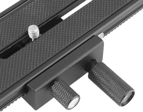 EXMAX 26cm/10.2in 2 Way Macro Shot Focusing Focus Rail Slider 1/4" Quick Screw Release Mount Camera Flash Support Plate with Standard 1/4" Screw in Saudi Arabia