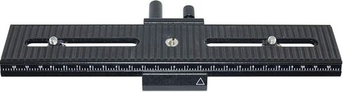 EXMAX 26cm/10.2in 2 Way Macro Shot Focusing Focus Rail Slider 1/4" Quick Screw Release Mount Camera Flash Support Plate with Standard 1/4" Screw in Saudi Arabia