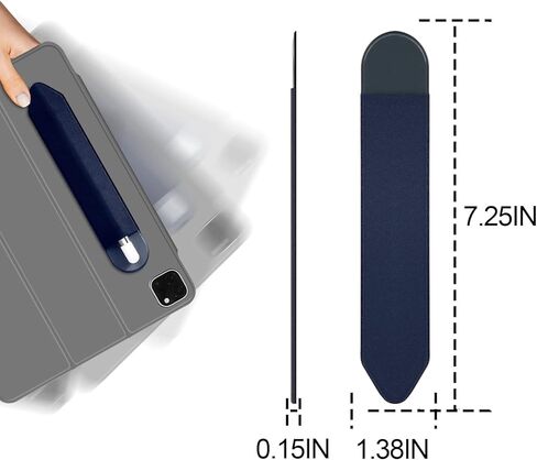 12 قطعة من حافظة حامل اقلام الرصاص من اكس ال دي ال كيو يو مناسبة لقلم ابل (الجيل الاول والثاني)، حافظة لاصقة مرنة ومتينة للاستخدام لجهاز ايباد 8.3/9.7/10.2/10.5/11/12.9 انش (12 قطعة اسود) in Kuwait