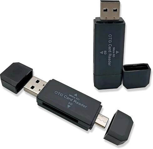 2 حزمة قارئ بطاقة SD، محول USB-C OTG وقارئ بطاقة الذاكرة المحمولة USB 2.0 لبطاقة SD TF SDXC SDHC MMC RS-MMC Micro SD Micro SDXC Micro SDHC وبطاقات UHS-I (أبيض) in Saudi Arabia